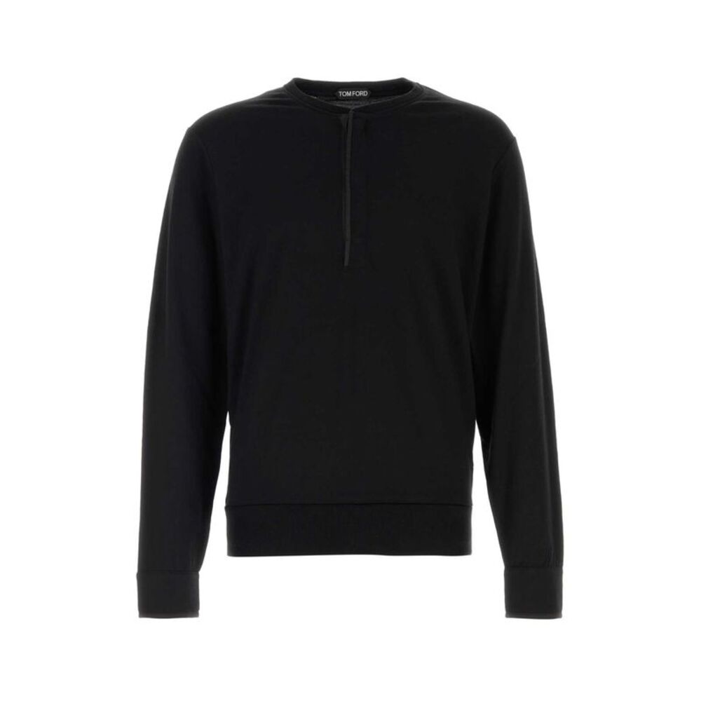 Tom Ford Men Black Wool Blend Sweater